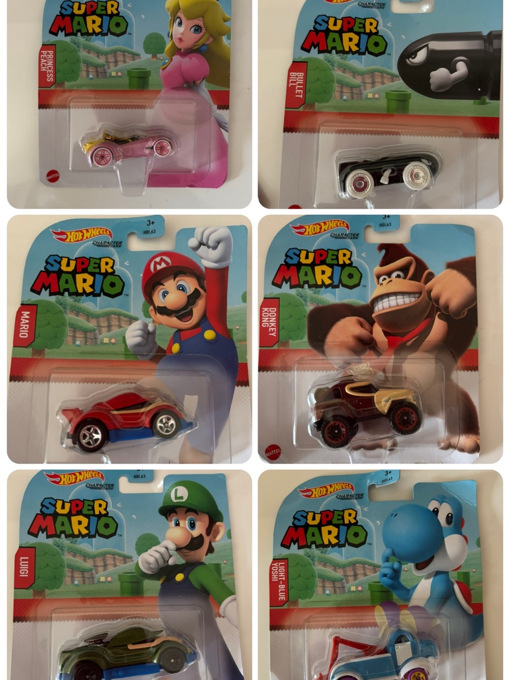 Super Mario Complete Set - Collectible Toy Cars - Hot Wheels